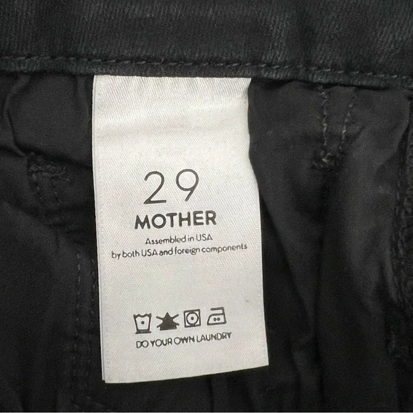 MOTHER High Waisted Lace Up Looker Skinny Jeans Not Guilty Black Size 29 - Picture 9 of 12